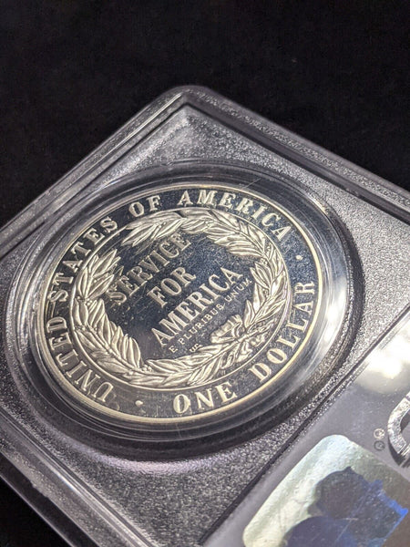 USA Proof 1996-S Dollar National Community Service Commemorative PCGS PR70DCAM