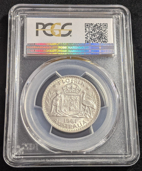 1961 M Florin 2/- Australia PCGS MS63 CHOICE UNC #2191