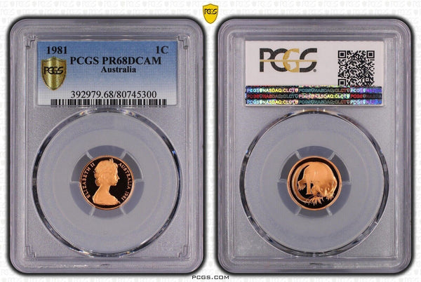1981 Proof One Cent 1c Australia PCGS PR68DCAM FDC UNC #2197