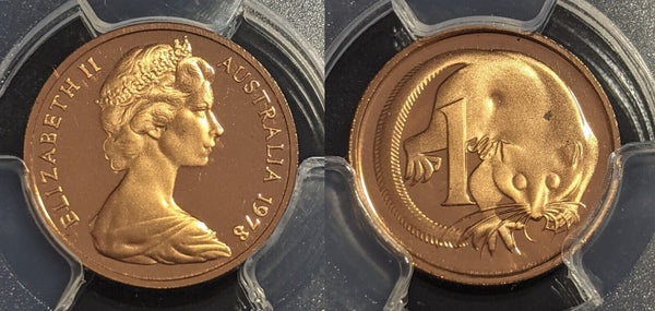 1978 Proof One Cent 1c Australia PCGS PR68DCAM FDC UNC #2196