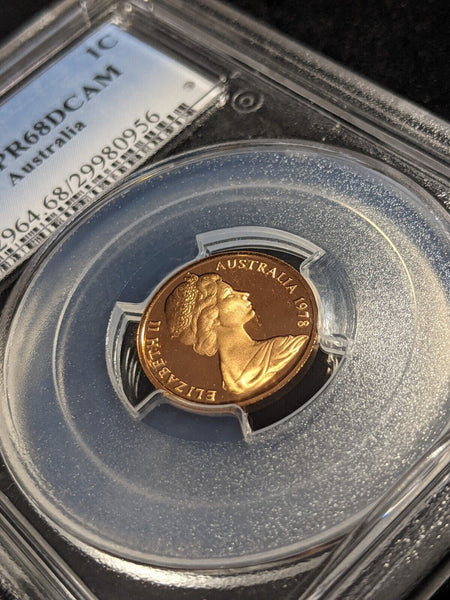 1978 Proof One Cent 1c Australia PCGS PR68DCAM FDC UNC #2196
