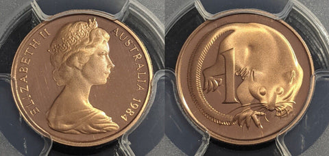 1984 Proof One Cent 1c Australia PCGS PR68DCAM FDC UNC #2195