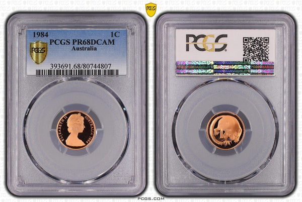 1984 Proof One Cent 1c Australia PCGS PR68DCAM FDC UNC #2195