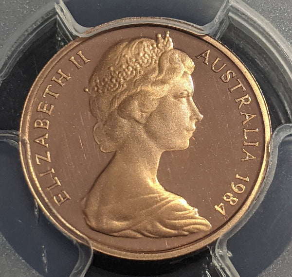 1984 Proof One Cent 1c Australia PCGS PR68DCAM FDC UNC #2195