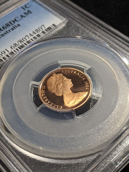 1984 Proof One Cent 1c Australia PCGS PR68DCAM FDC UNC #2195