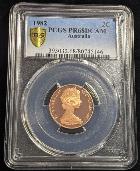 1982 Proof Two Cent 2c Australia PCGS PR68DCAM FDC UNC #2198