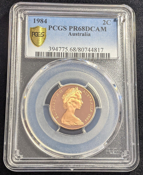 1984 Proof Two Cent 2c Australia PCGS PR68DCAM FDC UNC #2199