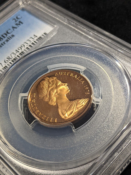 1975 Proof Two Cent 2c Australia PCGS PR68DCAM FDC UNC #2201