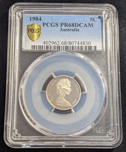 1984 Proof Five Cent 5c Australia PCGS PR68DCAM FDC UNC #2204