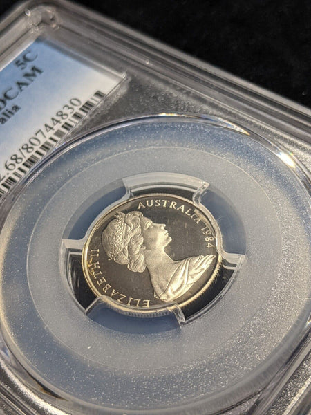 1984 Proof Five Cent 5c Australia PCGS PR68DCAM FDC UNC #2204