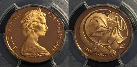 1977 Proof Two Cent 2c Australia PCGS PR68DCAM FDC UNC #2200