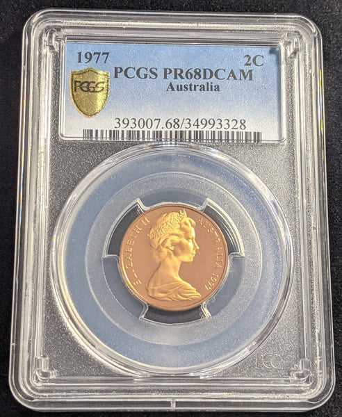 1977 Proof Two Cent 2c Australia PCGS PR68DCAM FDC UNC #2200