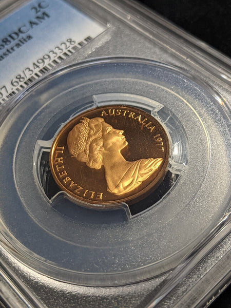 1977 Proof Two Cent 2c Australia PCGS PR68DCAM FDC UNC #2200