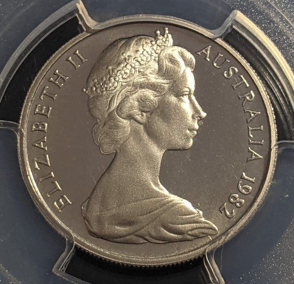 1982 Proof Ten Cent 10c Australia PCGS PR68DCAM FDC UNC #2206