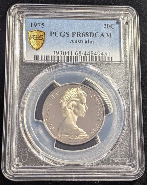 1975 Proof Twenty Cent 20c Australia PCGS PR68DCAM FDC UNC #2220