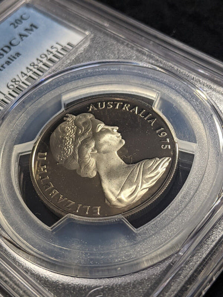 1975 Proof Twenty Cent 20c Australia PCGS PR68DCAM FDC UNC #2220