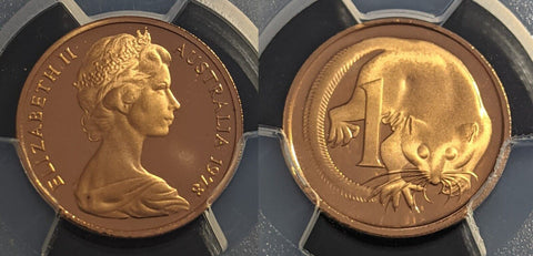 1978 Proof One Cent 1c Australia PCGS PR69DCAM FDC UNC #2229