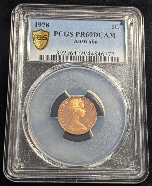 1978 Proof One Cent 1c Australia PCGS PR69DCAM FDC UNC #2229