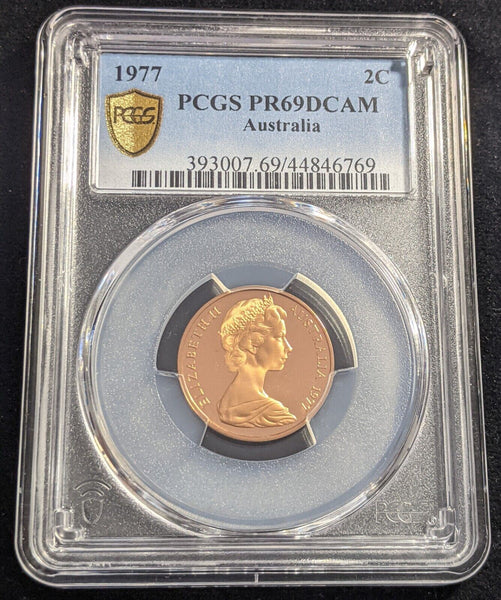 1977 Proof Two Cent 2c Australia PCGS PR69DCAM FDC UNC #2228
