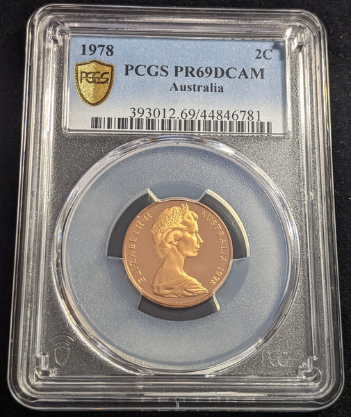 1978 Proof Two Cent 2c Australia PCGS PR69DCAM FDC UNC #2231