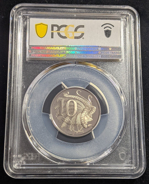 1975 Proof Ten Cent 10c Australia PCGS PR68DCAM FDC UNC #2214