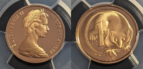 1978 Proof One Cent 1c Australia PCGS PR69DCAM FDC UNC #2230