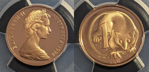 1978 Proof One Cent 1c Australia PCGS PR69DCAM FDC UNC #2230