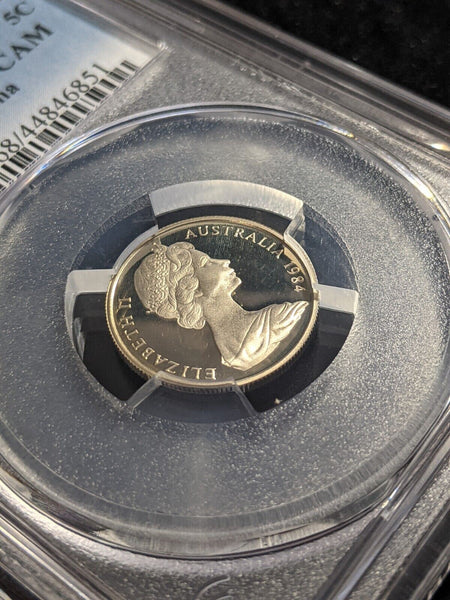 1984 Proof Five Cent 5c Australia PCGS PR68DCAM FDC UNC #2233