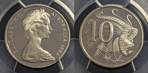 1984 Proof Ten Cent 10c Australia PCGS PR68DCAM FDC UNC #2232