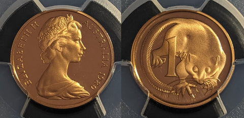 1980 Proof One Cent 1c Australia PCGS PR69DCAM FDC UNC #2235
