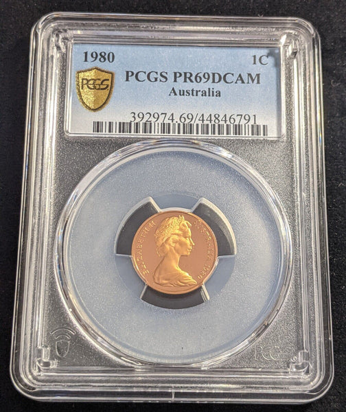 1980 Proof One Cent 1c Australia PCGS PR69DCAM FDC UNC #2235