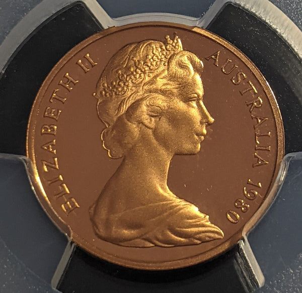 1980 Proof One Cent 1c Australia PCGS PR69DCAM FDC UNC #2235