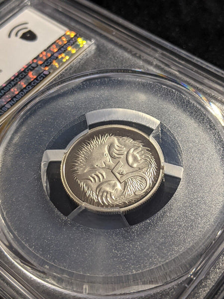 1988 Proof Five Cent 5c Australia PCGS PR68DCAM Possible Obverse Planchet Defect