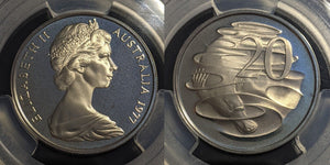 1977 Proof Twenty Cent 20c Australia PCGS PR68DCAM FDC UNC #2241