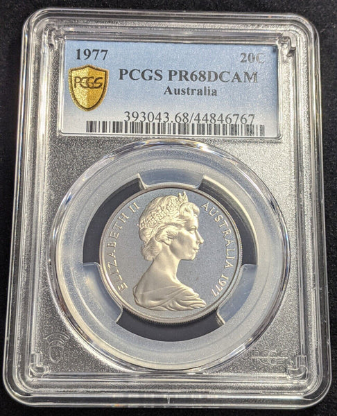 1977 Proof Twenty Cent 20c Australia PCGS PR68DCAM FDC UNC #2241