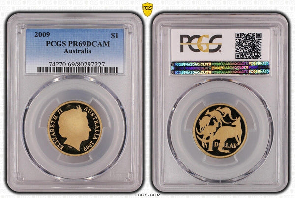 2009 Proof One Dollar $1 Australia PCGS PR69DCAM FDC UNC #2248