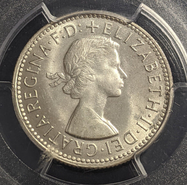 1956 M Shilling 1/- Australia PCGS MS64 GEM UNC #2256