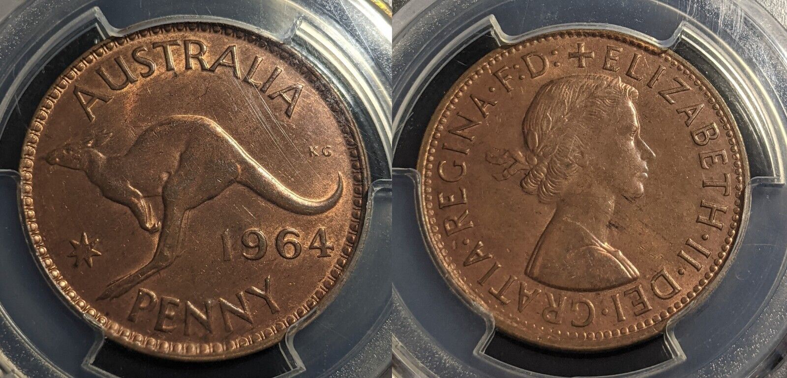 1964 M Penny 1d Australia PCGS MS63RB CHOICE UNC #2258