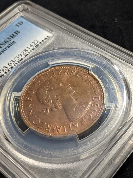 1964 M Penny 1d Australia PCGS MS63RB CHOICE UNC #2258