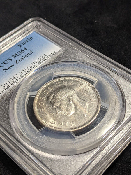 New Zealand 1951 Florin 2/- KM# 18  PCGS MS64 GEM UNC #2280