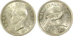 New Zealand 1944 Sixpence 6d KM# 8 PCGS MS62 UNC #2281