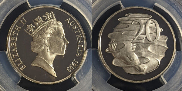 1993 Proof Twenty Cent 20c Australia PCGS PR69DCAM FDC UNC #2284
