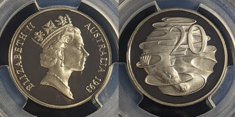 1993 Proof Twenty Cent 20c Australia PCGS PR69DCAM FDC UNC #2284