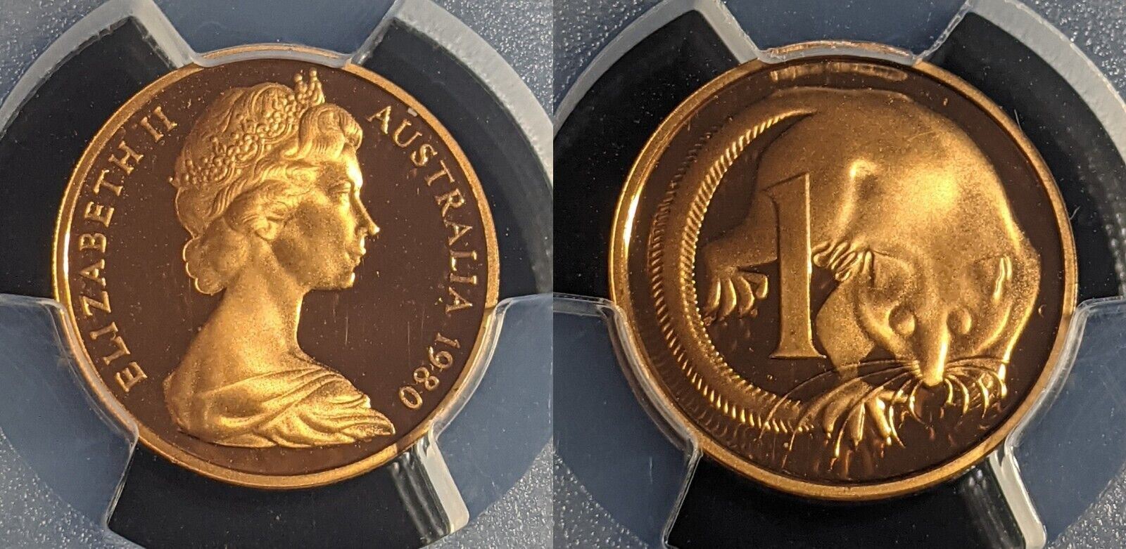 1980 Proof One Cent 1c Australia PCGS PR69DCAM FDC UNC #2285
