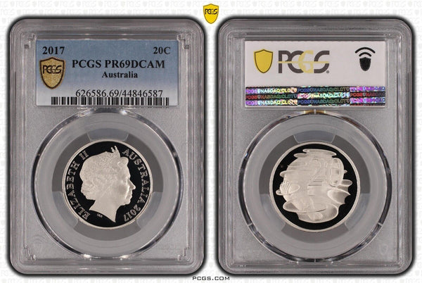 2017 Proof Twenty Cent 20c Australia PCGS PR69DCAM FDC UNC #2283