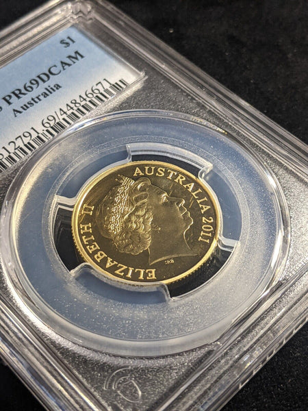 2011 Proof One Dollar $1 Australia PCGS PR69DCAM FDC UNC #2288