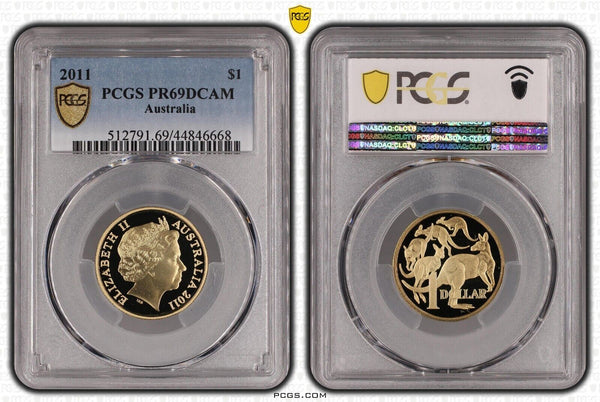 2011 Proof One Dollar $1 Australia PCGS PR69DCAM FDC UNC #2286