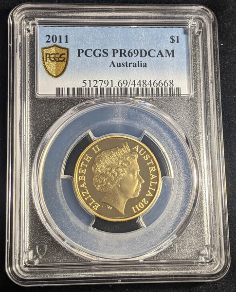 2011 Proof One Dollar $1 Australia PCGS PR69DCAM FDC UNC #2286