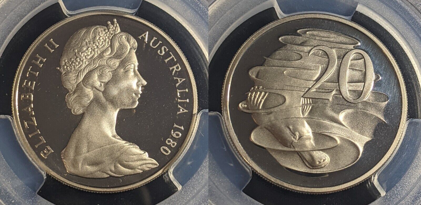 1980 Proof Twenty Cent 20c Australia PCGS PR69DCAM FDC UNC #2291
