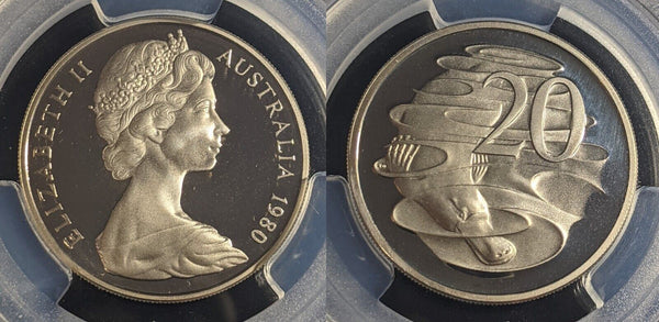 1980 Proof Twenty Cent 20c Australia PCGS PR69DCAM FDC UNC #2291